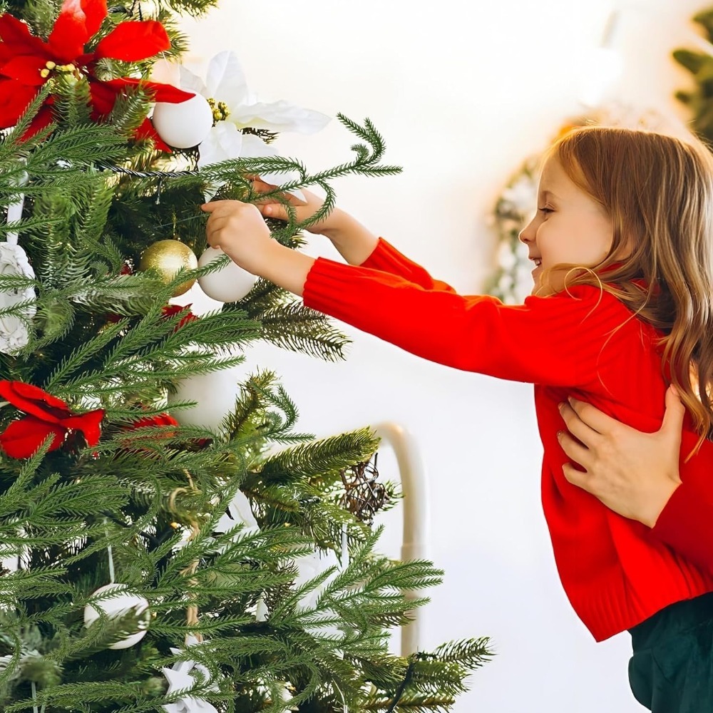 10 個のクリスマス人工ノーフォーク松の枝プラスチックグリー - Christmas Wreath Fake のレビューと価格