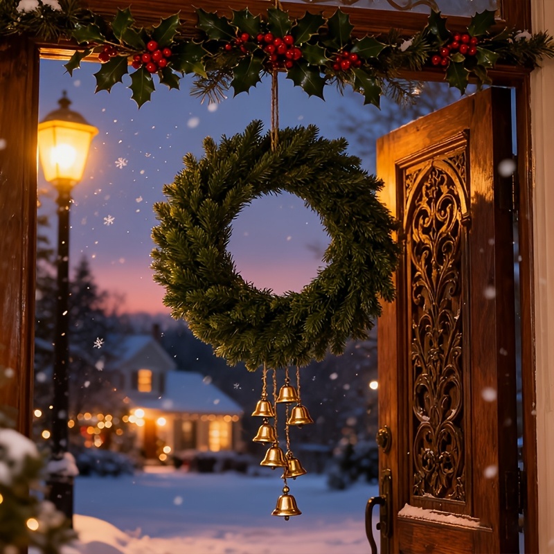 1pc 人工クリスマスリース、耐久性のあるプラスチック製クリ - Christmas Wreath Fake のレビューと価格