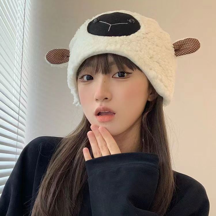 羊と羊のぬいぐるみの帽子,厚くて暖かい,女性の女の子のキャッ - Santa Hat Plush のレビューと価格