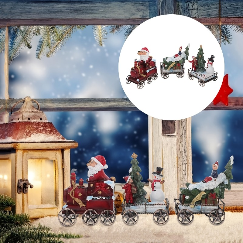 3個入り レジン製 クリスマス列車セット サンタクロース列車 - Nutcracker Figurine のレビューと価格