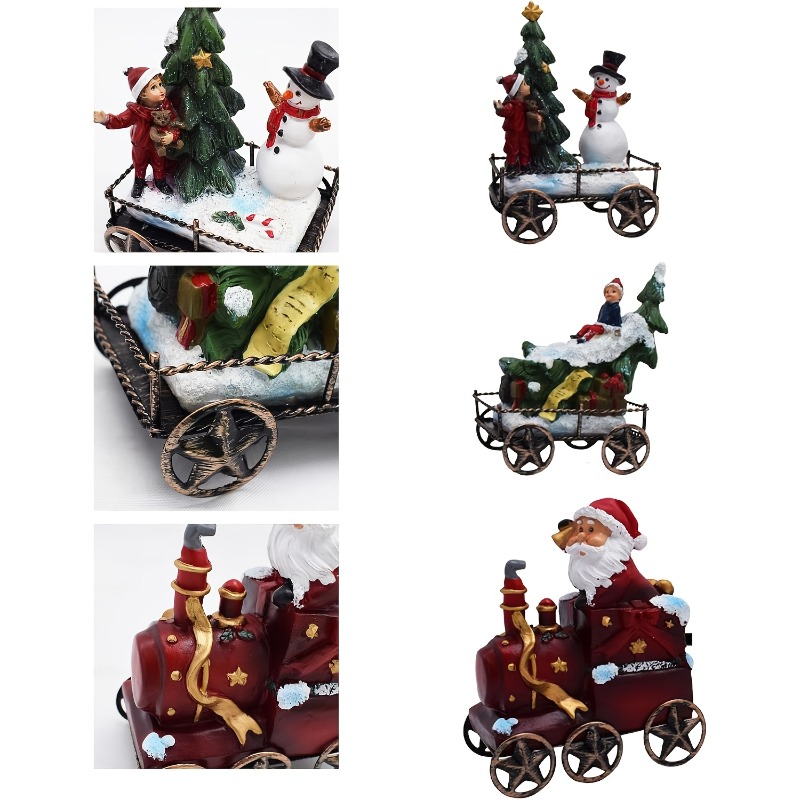 3個入り レジン製 クリスマス列車セット サンタクロース列車 - Nutcracker Figurine のレビューと価格