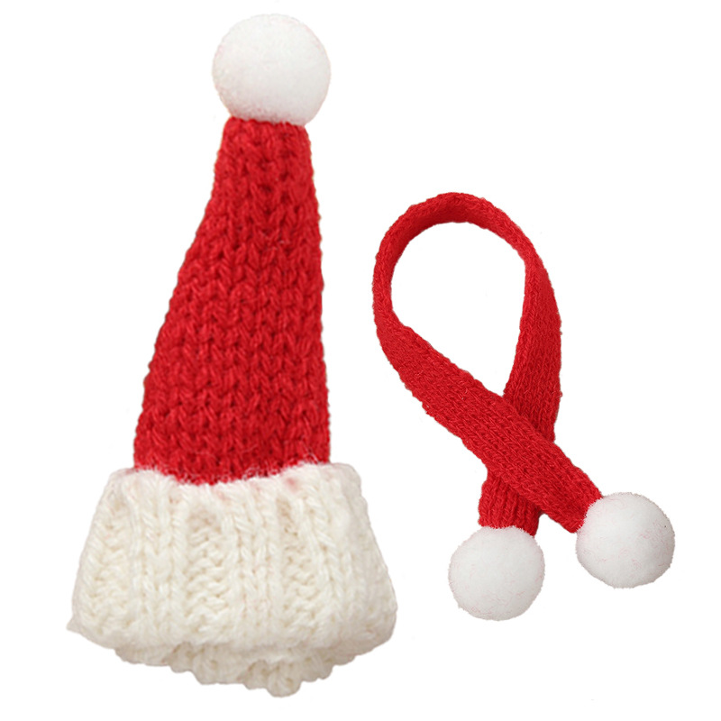 素敵な人形スカーフ帽子ミニクリスマスキャップニットスカーフ手 - Santa Hat Plush のレビューと価格