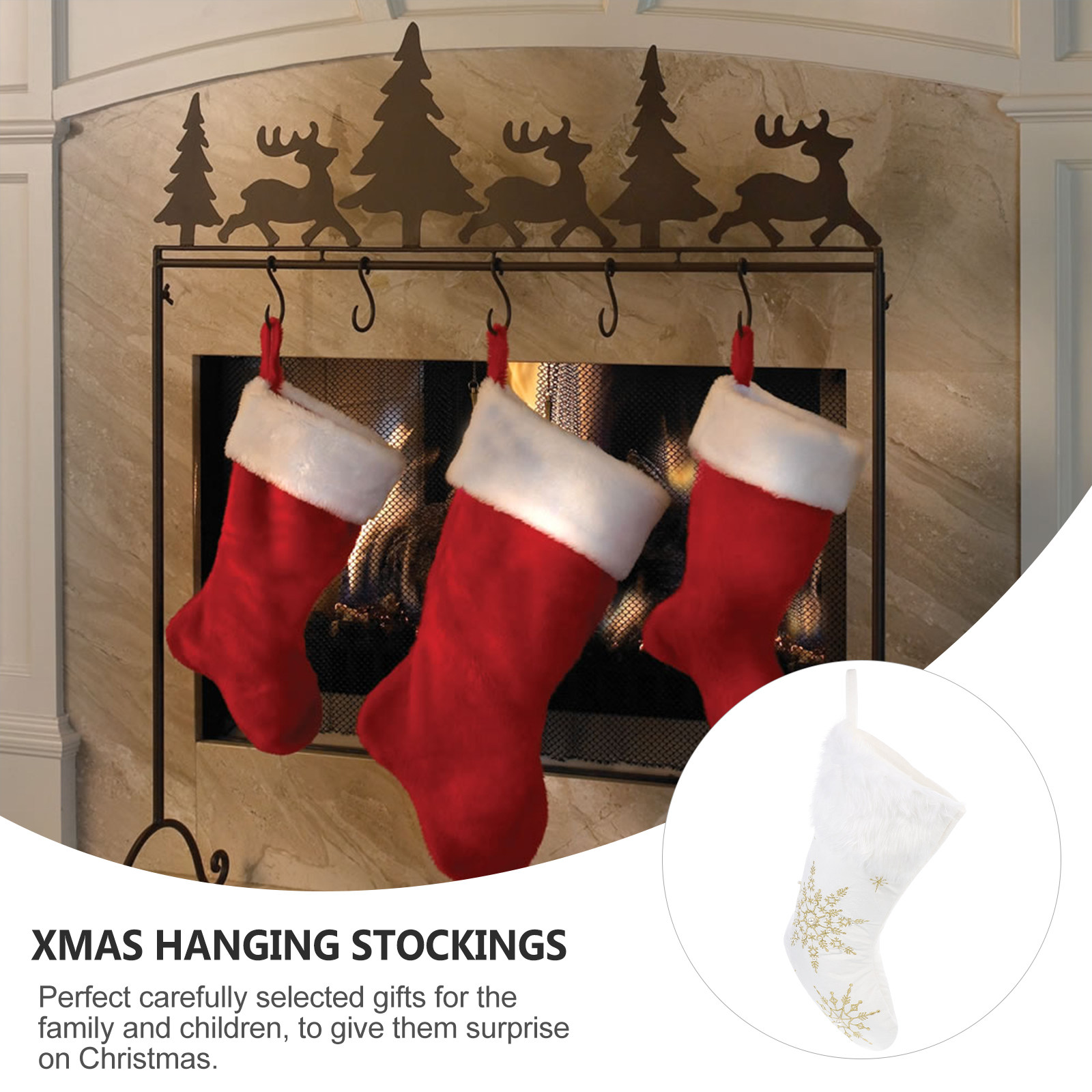 クリスマスソックスデコレーション吊り下げペンダント クリスマ - Christmas Stocking Hanging のレビューと価格