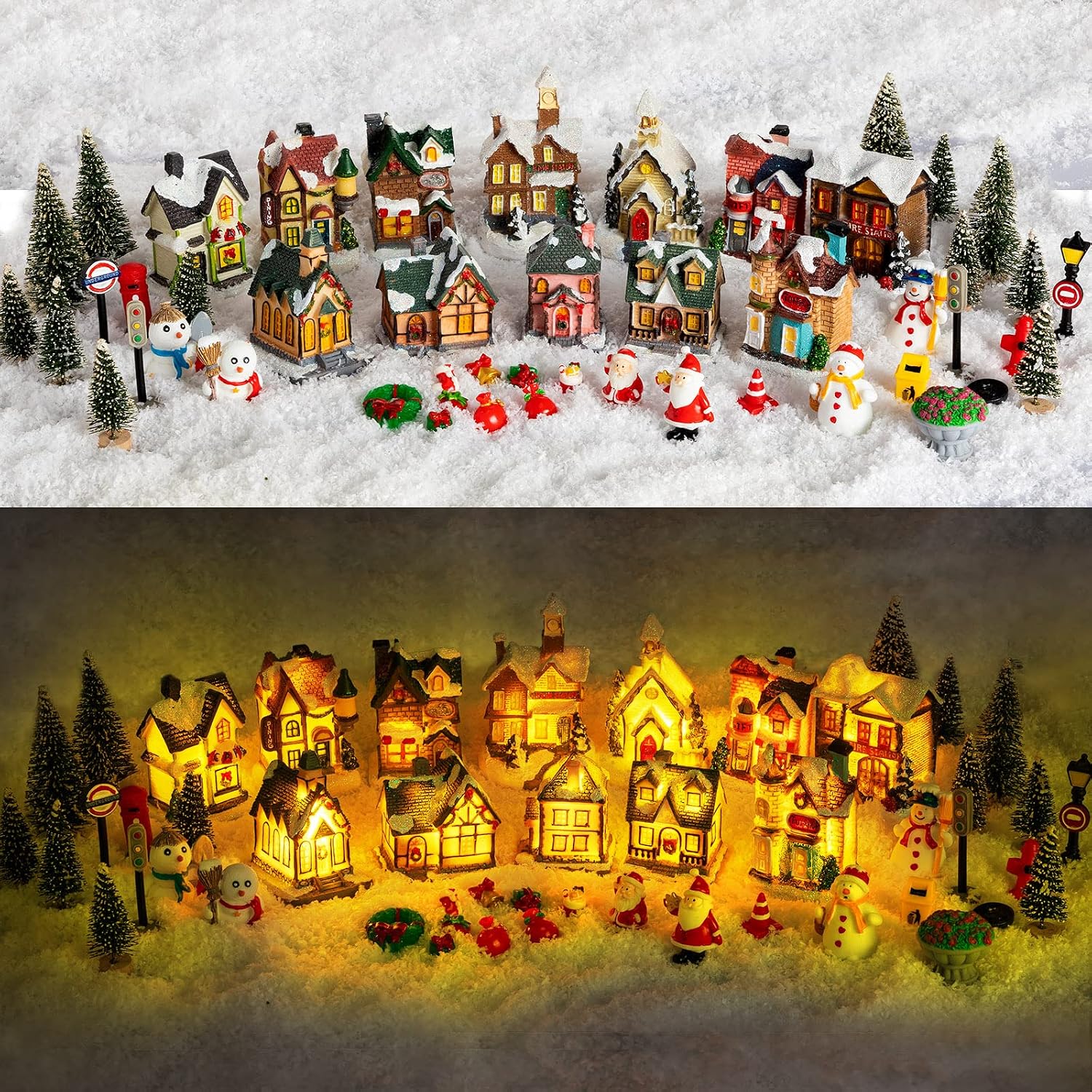 クリスマスオーナメント村の家 LEDライト付きコレクタブルフ - Nutcracker Figurine のレビューと価格