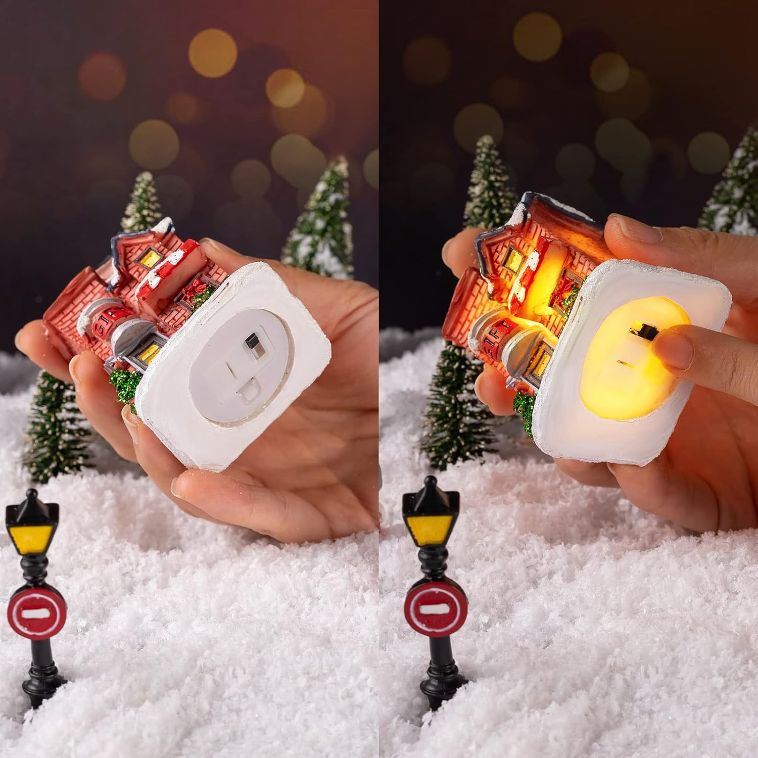 クリスマスオーナメント村の家 LEDライト付きコレクタブルフ - Nutcracker Figurine のレビューと価格
