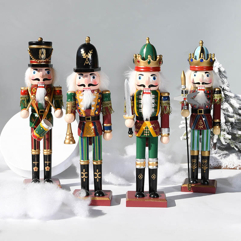30CM 木製くるみ割り人形兵士 ヴィンテージクリスマスオー - Nutcracker Figurine のレビューと価格
