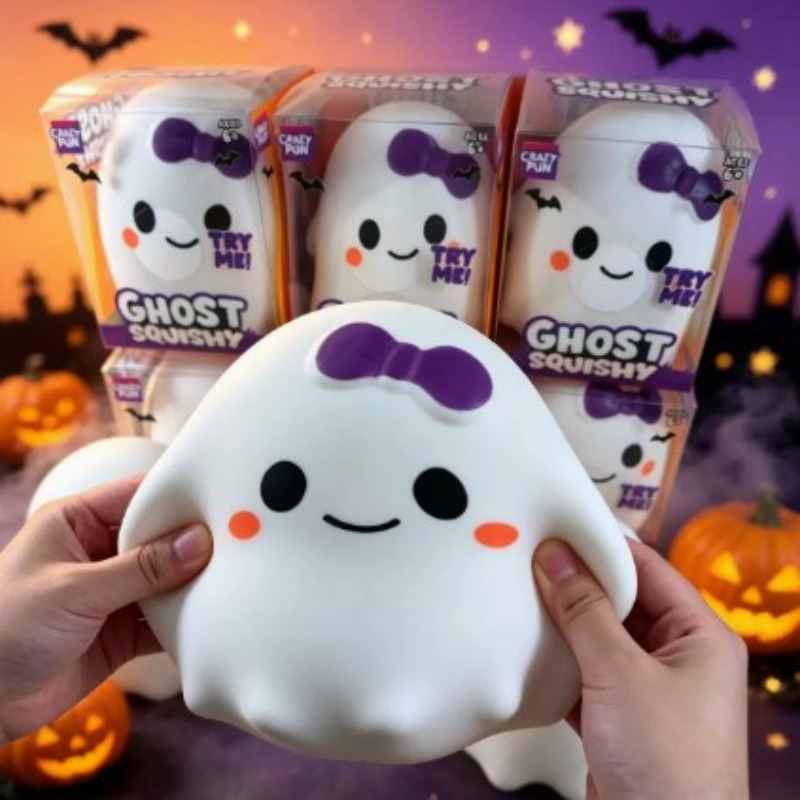 ハロウィンボウスマイルゴーストストレス解消おもちゃ丸型スロー - Advent Calendar Gift のレビューと価格