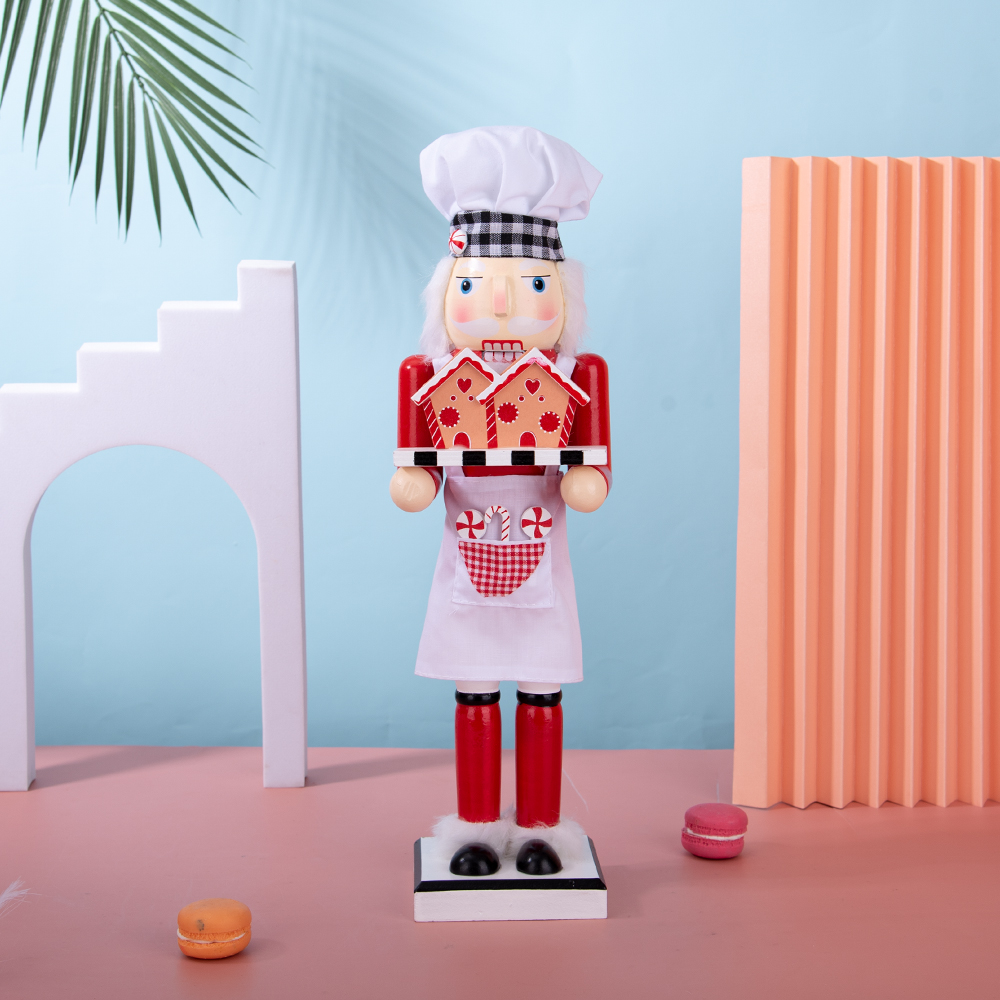 38 センチメートルシェフビルディングくるみ割り人形人形木製 - Nutcracker Figurine のレビューと価格