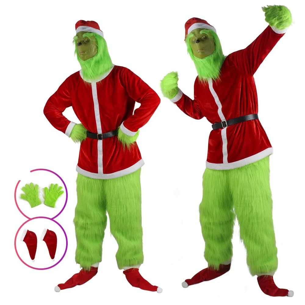 2026コスプレ衣装グリーン泥棒ぬいぐるみマスクパンツ手袋赤 - Santa Hat Plush のレビューと価格