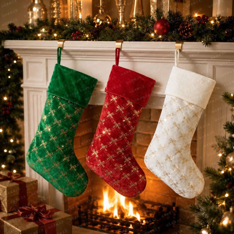 新しいクリスマスストッキングオーナメント、クリスマスツリー吊 - Christmas Stocking Hanging のレビューと価格