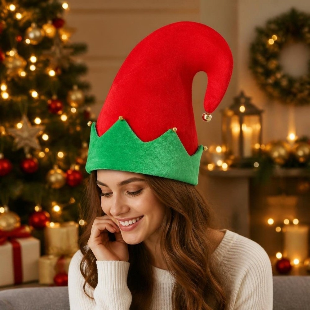 クリエイティブな柔らかいぬいぐるみクリスマスハット、ツリー、 - Santa Hat Plush のレビューと価格