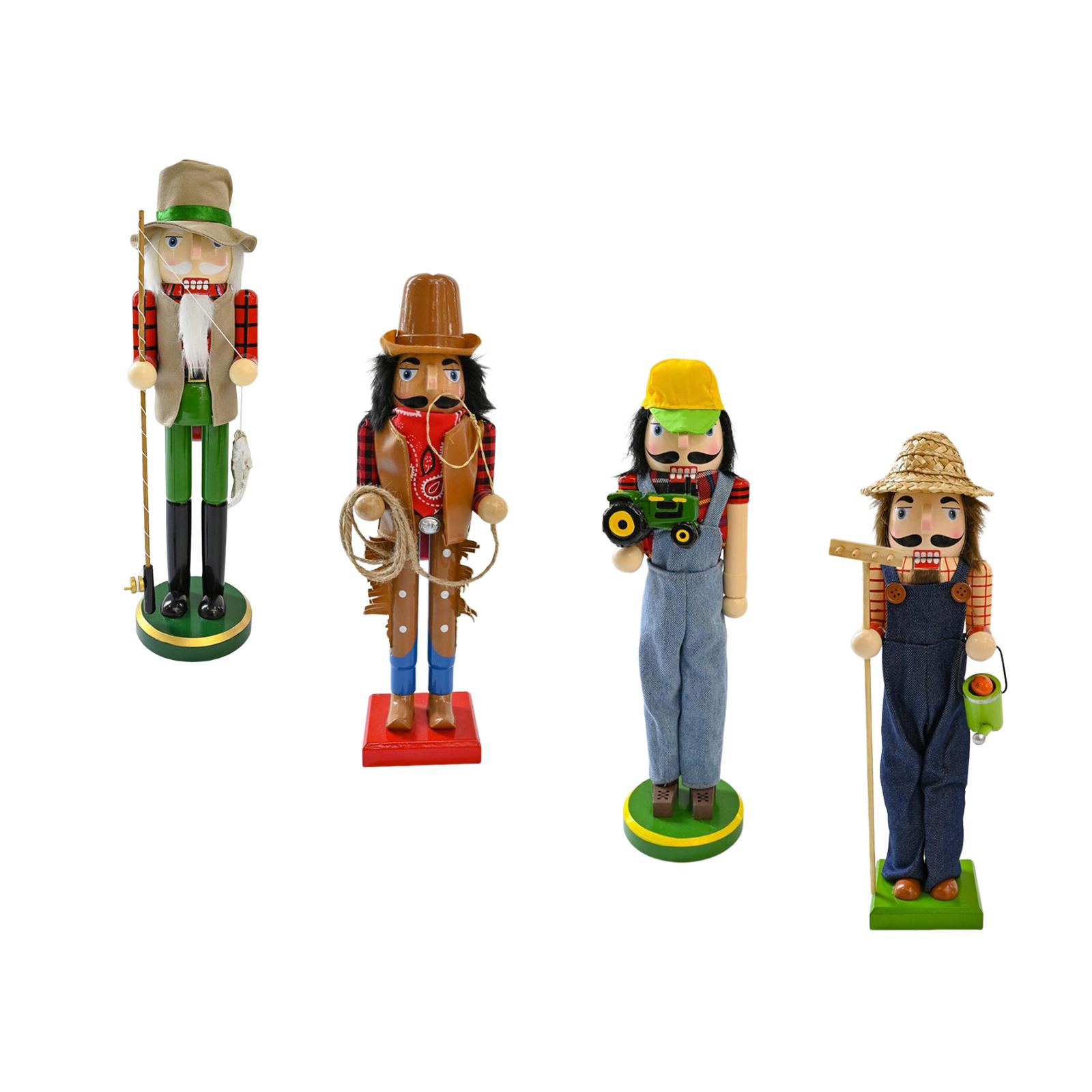木製くるみ割り人形クリスマスデコレーションテーブルセンターピ - Nutcracker Figurine のレビューと価格