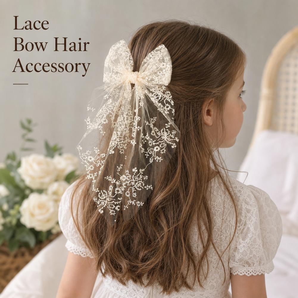 かわいいレースリボンヘアクリップ、キュートなヘアピン、ヘアバ - Ribbon Bow Gift のレビューと価格